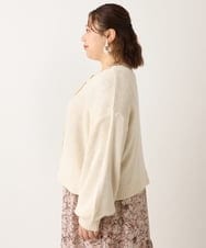 OLCLS07089 eur3(エウルキューブ) 【大きいサイズ】洗える2WAYカーディガン アイボリー(80)