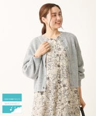 OLCLS07089 eur3(エウルキューブ) 【大きいサイズ】洗える2WAYカーディガン ライトグレー(91)