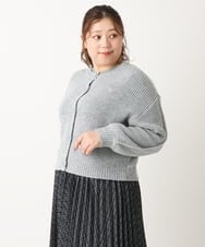 OLCLS07089 eur3(エウルキューブ) 【大きいサイズ】洗える2WAYカーディガン ライトグレー(91)