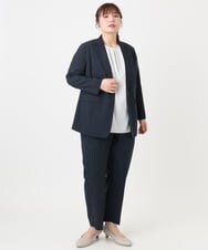 OLDHA05189 eur3(エウルキューブ) 【大きいサイズ/11号サイズあり/セットアップ対応】接触冷感ストレッチテーラードジャケット ネイビー(57)