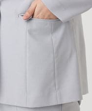 OLDHA05189 eur3(エウルキューブ) 【大きいサイズ/11号サイズあり/セットアップ対応】接触冷感ストレッチテーラードジャケット ライトグレー(91)