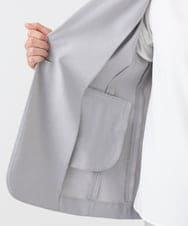 OLDHA05189 eur3(エウルキューブ) 【大きいサイズ/11号サイズあり/セットアップ対応】接触冷感ストレッチテーラードジャケット ライトグレー(91)
