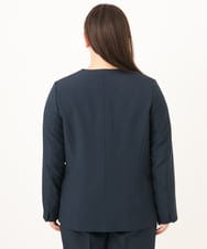 OLDKD01189 eur3(エウルキューブ) 【大きいサイズ/洗える/セットアップ対応/11号サイズあり】ストレッチVネックジャケット ネイビー