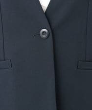OLDKD01189 eur3(エウルキューブ) 【大きいサイズ/洗える/セットアップ対応/11号サイズあり】ストレッチVネックジャケット ネイビー