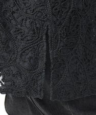OLEAA13129 eur3(エウルキューブ) 【大きいサイズ】レースコンビシャツチュニック ブラック(94)