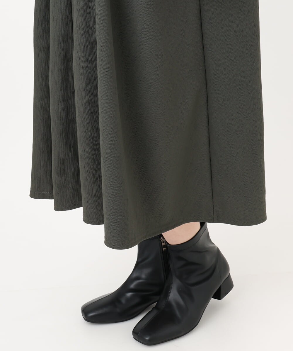 OLEAD21119 eur3(エウルキューブ) 【大きいサイズ/LAVEANGE×eur3】タックジャージーワンピース カーキ(36)