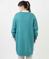 OLEAD22119 eur3(エウルキューブ) 【大きいサイズ/LAVEANGE×eur3】アンゴラタッチニットチュニックワンピース グリーン(35)
