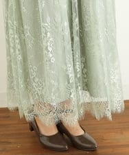 OLEAS12180 eur3(エウルキューブ) 【大きいサイズ/11号サイズあり】チュールレースドレス ライトグリーン(30)