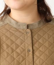 OLEAV25099 eur3(エウルキューブ) 【大きいサイズ/soso×eur3】キルト切り替えチュニックブラウス カーキ(36)
