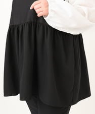 OLEBA33099 eur3(エウルキューブ) 【大きいサイズ】ビスチェドッキング風チュニック ホワイト(90)
