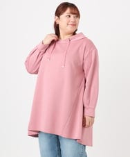 OLEBD16099 eur3(エウルキューブ) 【大きいサイズ】ダンボールフーディー風チュニック ピンク(03)