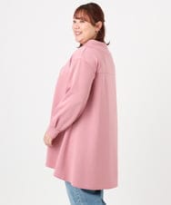 OLEBD16099 eur3(エウルキューブ) 【大きいサイズ】ダンボールフーディー風チュニック ピンク(03)