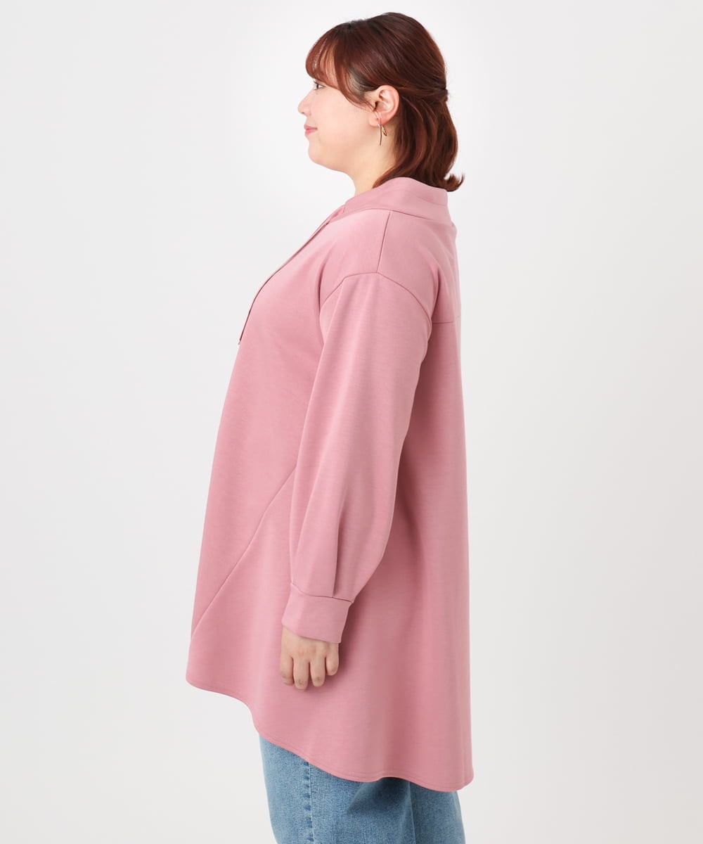 OLEBD16099 eur3(エウルキューブ) 【大きいサイズ】ダンボールフーディー風チュニック ピンク(03)