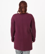 OLEBD17089 eur3(エウルキューブ) 【大きいサイズ】Vネックニットチュニック ワイン(77)