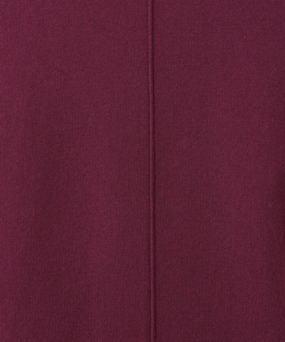 OLEBD17089 eur3(エウルキューブ) 【大きいサイズ】Vネックニットチュニック ワイン(77)
