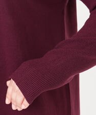 OLEBD17089 eur3(エウルキューブ) 【大きいサイズ】Vネックニットチュニック ワイン(77)
