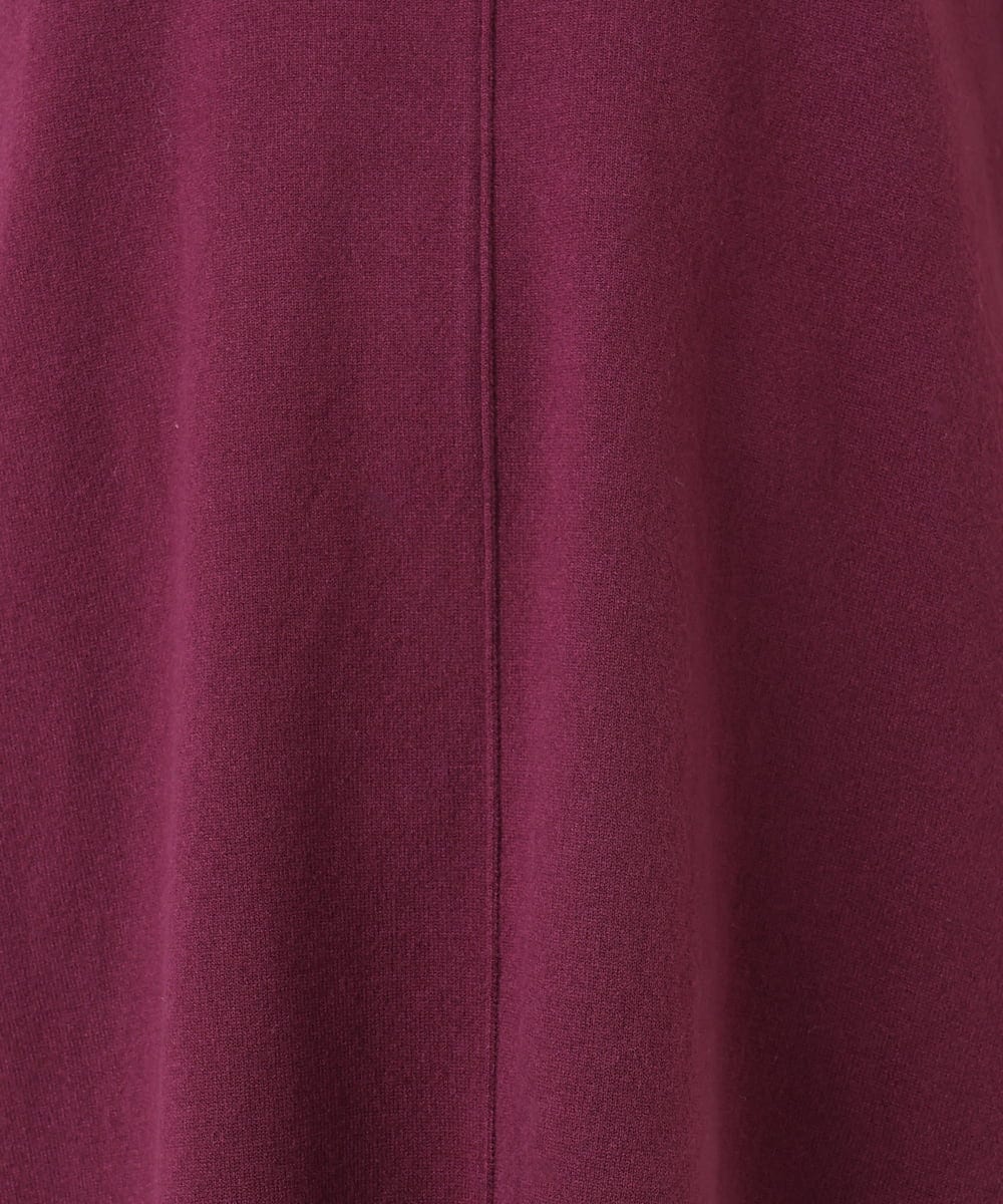 OLEBD17089 eur3(エウルキューブ) 【大きいサイズ】Vネックニットチュニック ワイン(77)