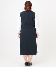 OLEBD20179 eur3(エウルキューブ) 【大きいサイズ/11号サイズあり/洗える/セットアップ対応】Wクロス2WAYワンピース ネイビー(57)