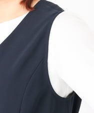 OLEBD20179 eur3(エウルキューブ) 【大きいサイズ/11号サイズあり/洗える/セットアップ対応】Wクロス2WAYワンピース ネイビー(57)