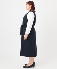 OLEBD20179 eur3(エウルキューブ) 【大きいサイズ/11号サイズあり/洗える/セットアップ対応】Wクロス2WAYワンピース ネイビー(57)