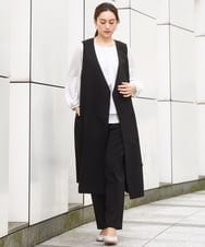 OLEBD20179 eur3(エウルキューブ) 【大きいサイズ/11号サイズあり/洗える/セットアップ対応】Wクロス2WAYワンピース ブラック(94)