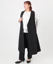 OLEBD20179 eur3(エウルキューブ) 【大きいサイズ/11号サイズあり/洗える/セットアップ対応】Wクロス2WAYワンピース ブラック(94)