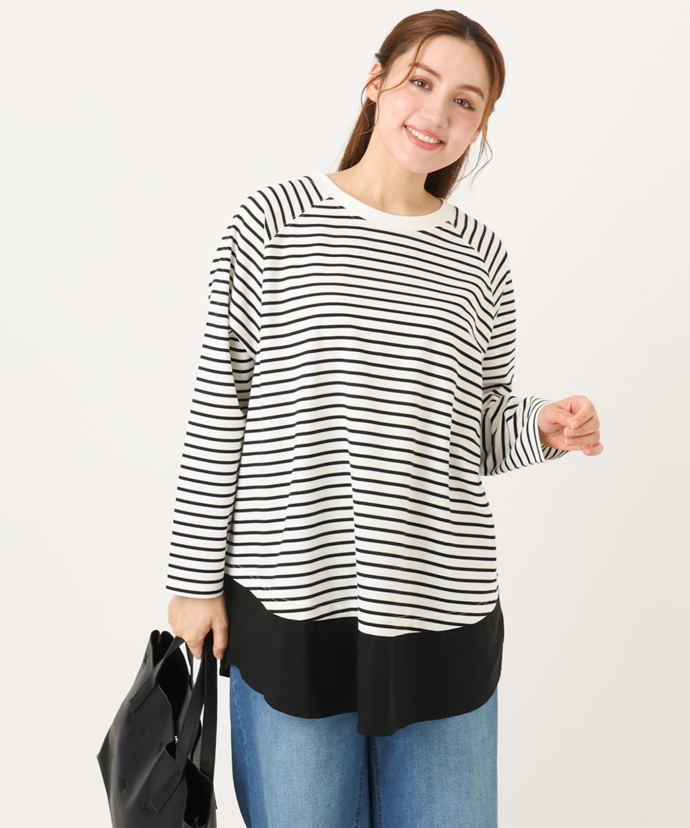 OLECD06099 eur3(エウルキューブ) 【大きいサイズ】ドッキングプルオーバー ホワイト(90)
