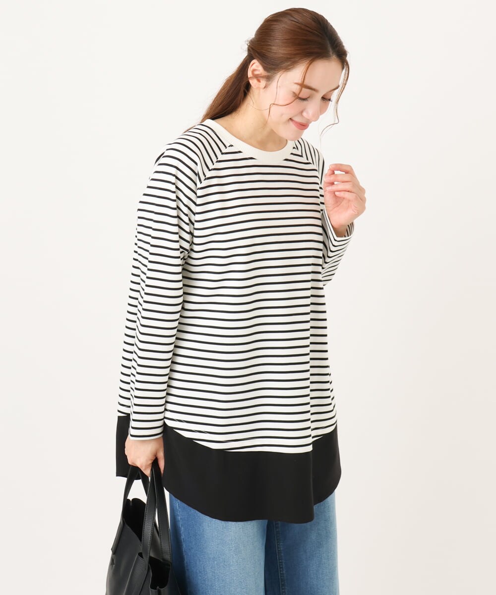 OLECD06099 eur3(エウルキューブ) 【大きいサイズ】ドッキングプルオーバー ホワイト(90)
