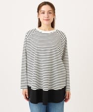 OLECD06099 eur3(エウルキューブ) 【大きいサイズ】ドッキングプルオーバー ホワイト(90)