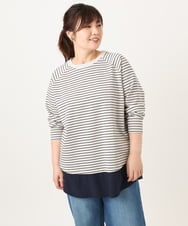 OLECD06099 eur3(エウルキューブ) 【大きいサイズ】ドッキングプルオーバー ライトグレー(91)