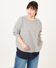 OLECD06099 eur3(エウルキューブ) 【大きいサイズ】ドッキングプルオーバー ライトグレー(91)