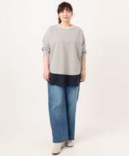 OLECD06099 eur3(エウルキューブ) 【大きいサイズ】ドッキングプルオーバー ライトグレー(91)