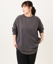 OLECD06099 eur3(エウルキューブ) 【大きいサイズ】ドッキングプルオーバー ダークグレー(93)