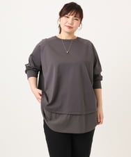 OLECD06099 eur3(エウルキューブ) 【大きいサイズ】ドッキングプルオーバー ダークグレー(93)