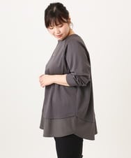 OLECD06099 eur3(エウルキューブ) 【大きいサイズ】ドッキングプルオーバー ダークグレー(93)