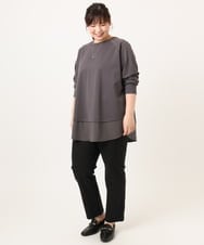 OLECD06099 eur3(エウルキューブ) 【大きいサイズ】ドッキングプルオーバー ダークグレー(93)