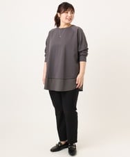 OLECD06099 eur3(エウルキューブ) 【大きいサイズ】ドッキングプルオーバー ダークグレー(93)