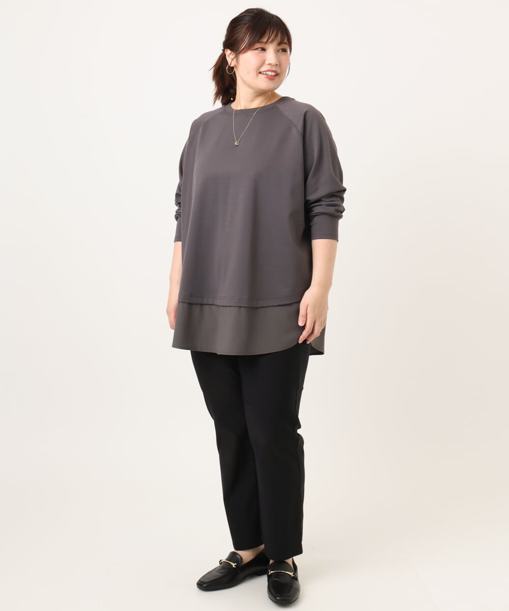 OLECD06099 eur3(エウルキューブ) 【大きいサイズ】ドッキングプルオーバー ダークグレー(93)
