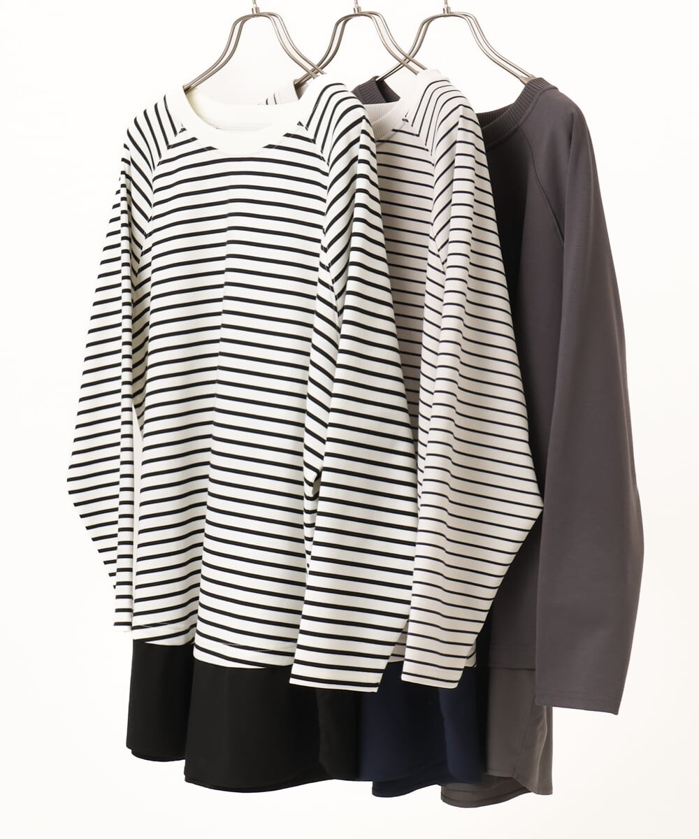 OLECD06099 eur3(エウルキューブ) 【大きいサイズ】ドッキングプルオーバー ダークグレー(93)