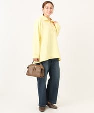 OLECD09099 eur3(エウルキューブ) 【大きいサイズ】ハーフジップダンボールプルオーバー ライトイエロー(20)