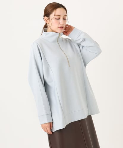OLECD09099 eur3 【大きいサイズ】ハーフジップダンボールプルオーバー