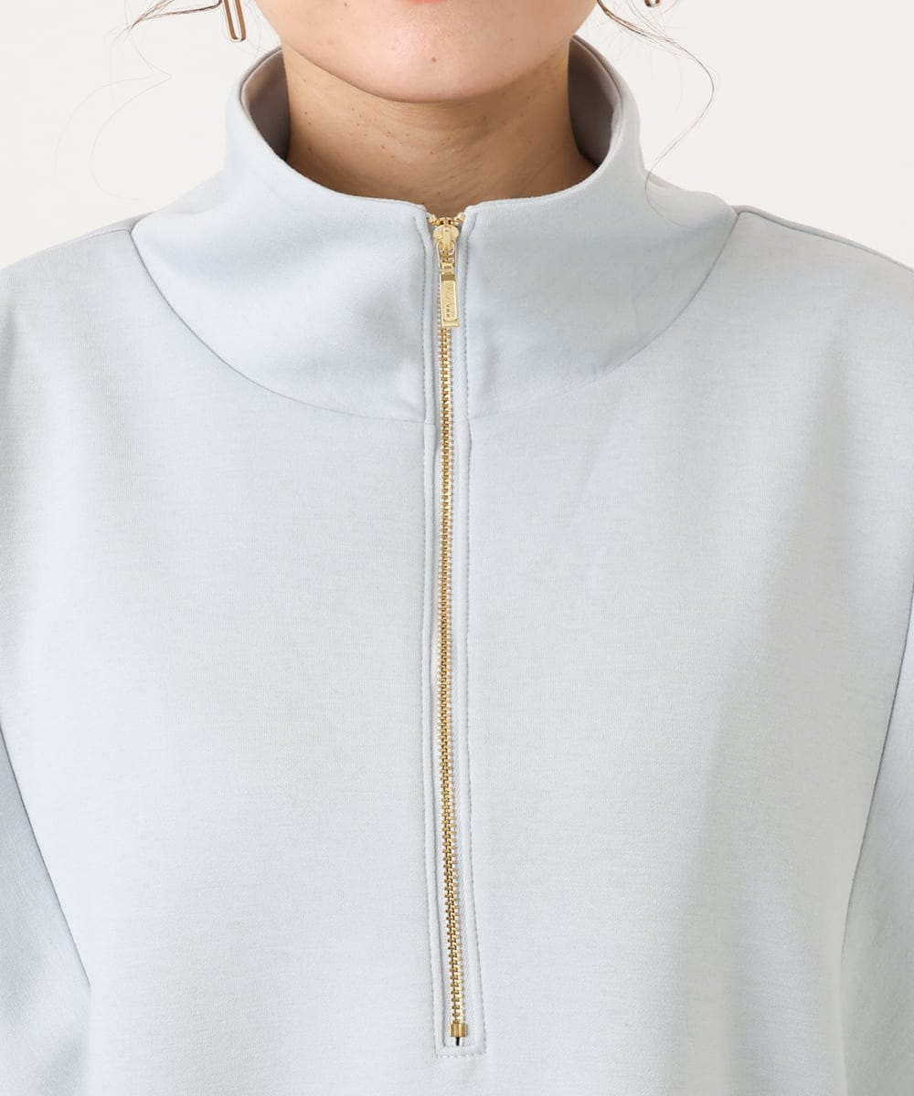 OLECD09099 eur3(エウルキューブ) 【大きいサイズ】ハーフジップダンボールプルオーバー ライトブルー(50)