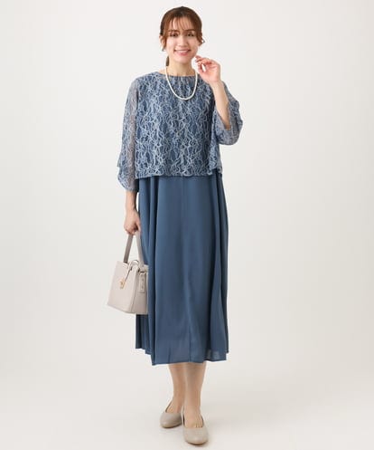 OLEED11239 eur3 【大きいサイズ】2wayレースボレロセットワンピース