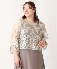 OLEEV03219 eur3(エウルキューブ) 【大きいサイズ】2WAYボレロセットワンピース モカ(84)