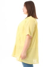 OLEFD02099 eur3(エウルキューブ) 【大きいサイズ】ハシゴレースチュニック イエロー