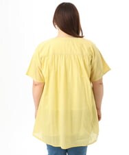 OLEFD02099 eur3(エウルキューブ) 【大きいサイズ】ハシゴレースチュニック イエロー