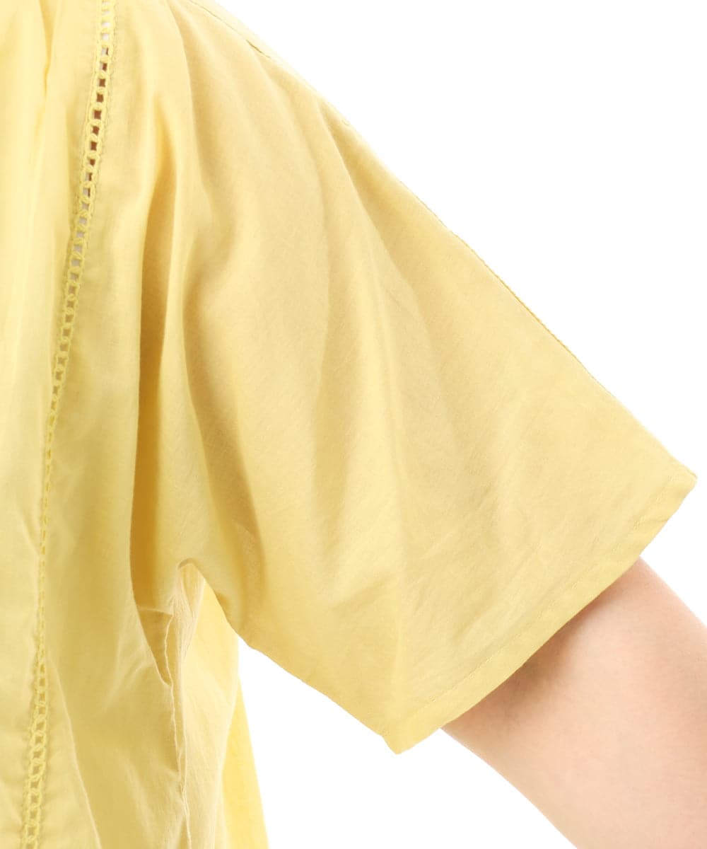OLEFD02099 eur3(エウルキューブ) 【大きいサイズ】ハシゴレースチュニック イエロー