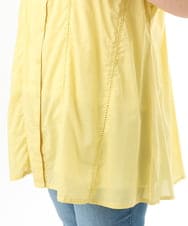 OLEFD02099 eur3(エウルキューブ) 【大きいサイズ】ハシゴレースチュニック イエロー
