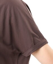 OLEFD19099 eur3(エウルキューブ) 【大きいサイズ/接触冷感】ボクシーシルエットチュニック ブラウン