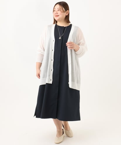 OLEGA41129 eur3 【大きいサイズ/soso×eur3】2wayノースリーブワンピース